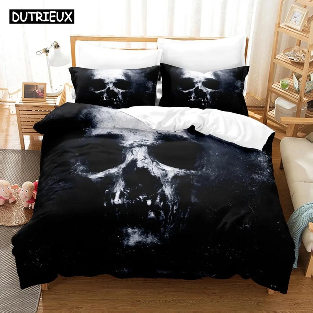3D Printed Diablo Caput Mortuum Skeleton Bedding Set Down Quilt Cover With Pillowcase Double SIngle King