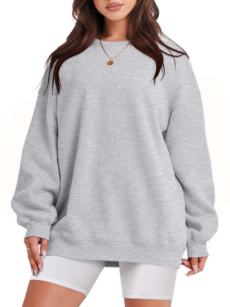 Autumn Winter Women Loose Velvet Sweatshirt Fashion Solid Color Top