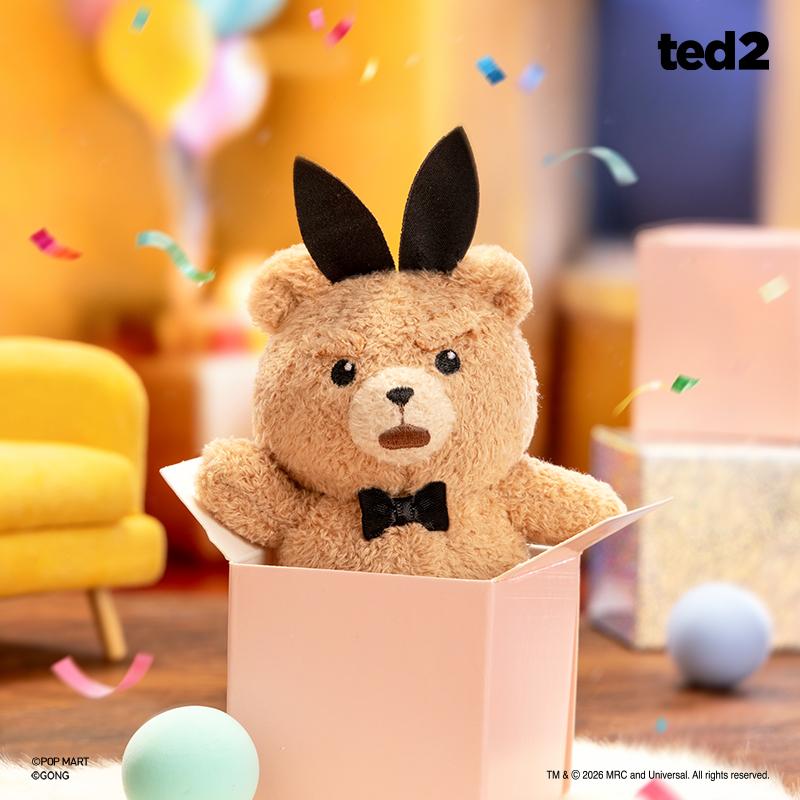 POP MART Ted 2 - Ciondolo Peluche Azionabile Baby Ted Scatola a Sorpresa