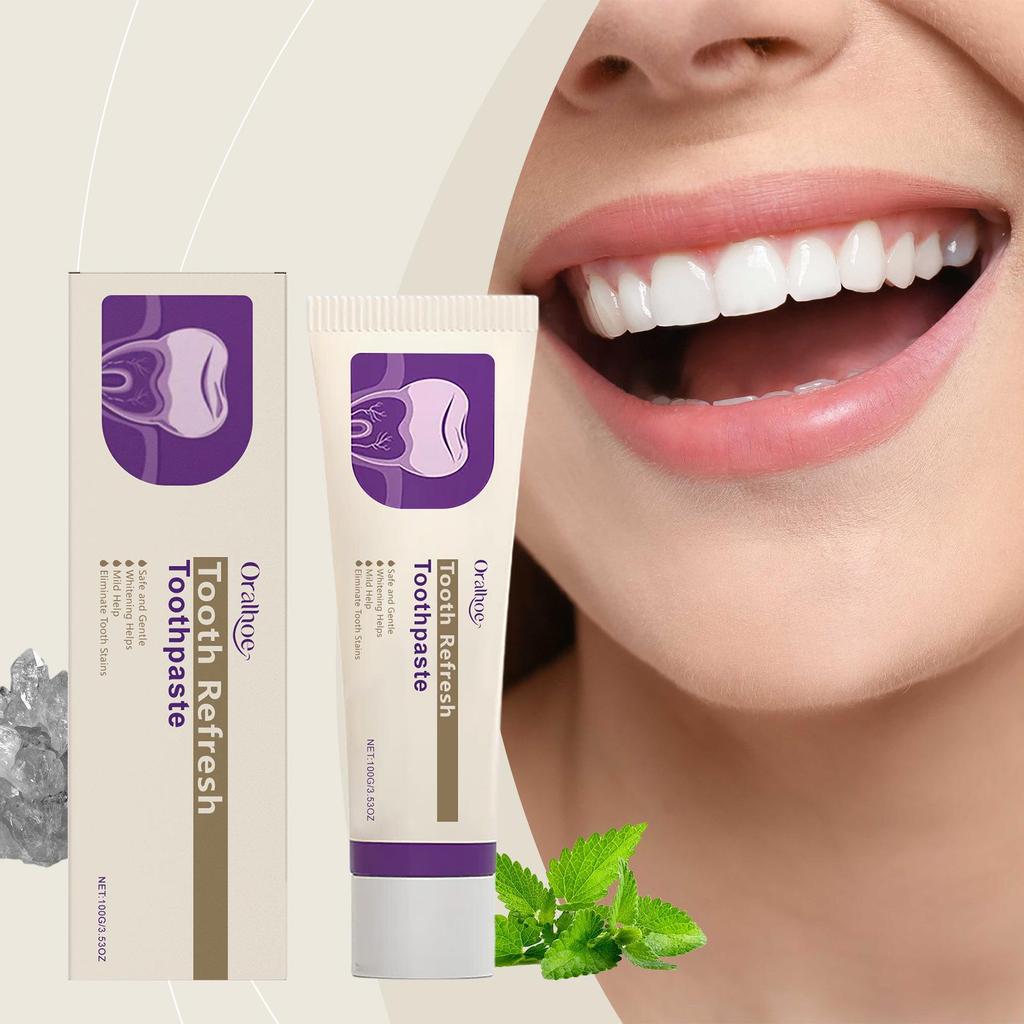 ORALHOE Gentle Whitening Toothpaste: Whitens Teeth, Freshens Breath, and Cares for Your Mouth.
