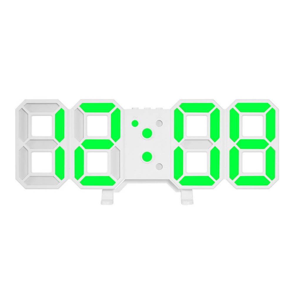 3D LED Digital Clock Simple and Stylish LED 3 Alarms Electronic USB Table Clock Time Temperature Wall Clock for Living Room