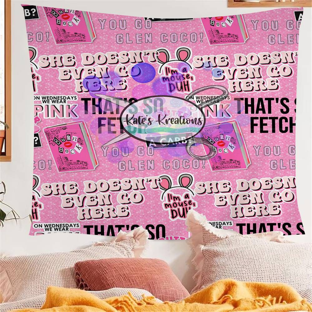 Burn BookMean Girls Colorful Tapestry Wall Hanging Bohemian Wall Tapestries Mandala Wall Hanging Sheets
