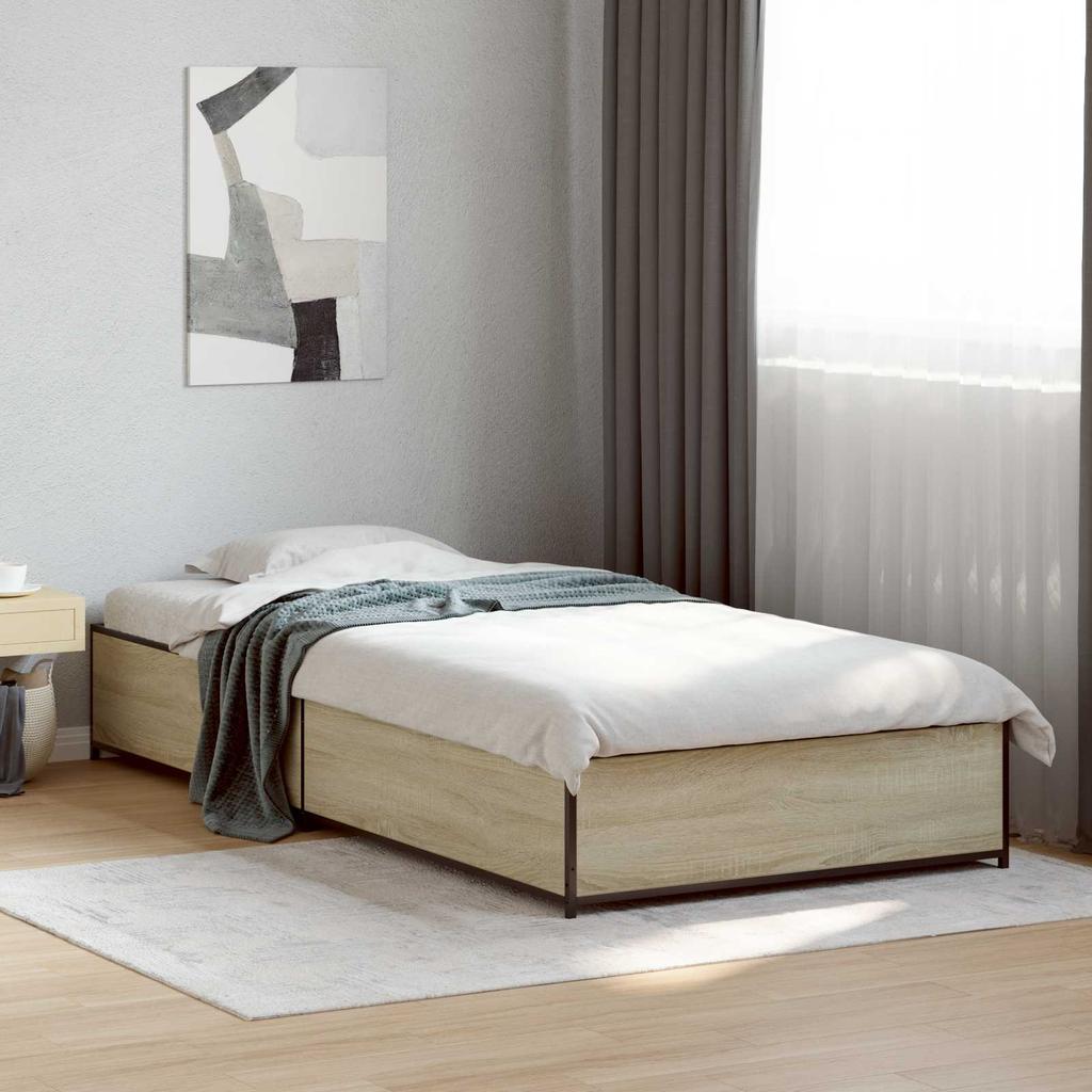 Bed Frame Sonoma Oak 80 x 200 cm Particleboard