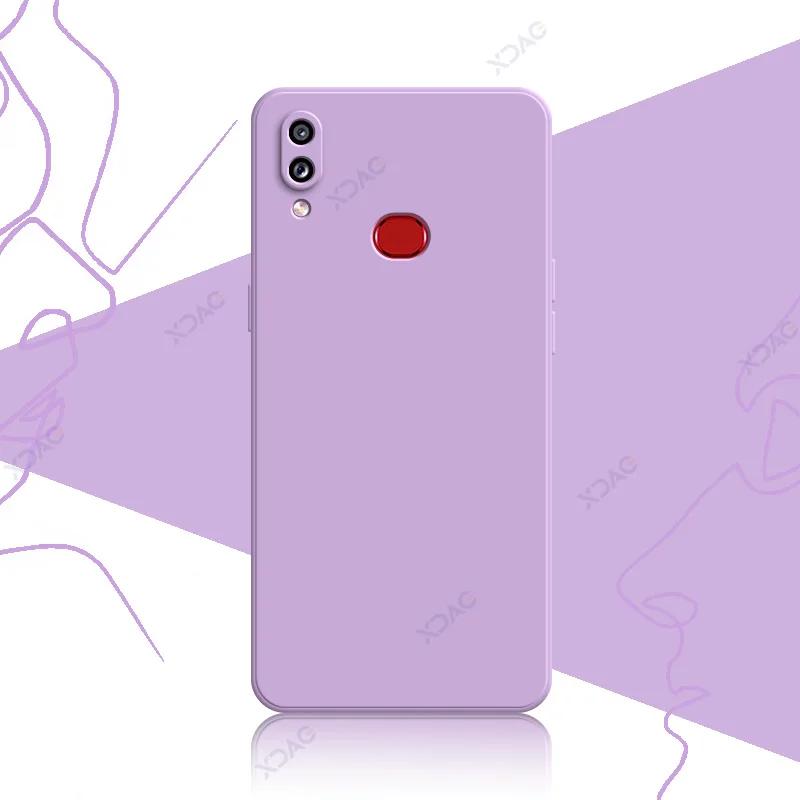Quadratische Flüssigsilikonhülle für Samsung Galaxy A10S M10S SamsungA10S SamsungM10S Vollständig weicher Schutz Handyhülle Taschen