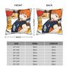 Haikyuu Shoyo Hinata Quadratische Kissenbezüge Japanische Anime Kissenbezüge Modisch mit Reißverschluss Dekorative Kissenbezüge für Auto 40x40cm