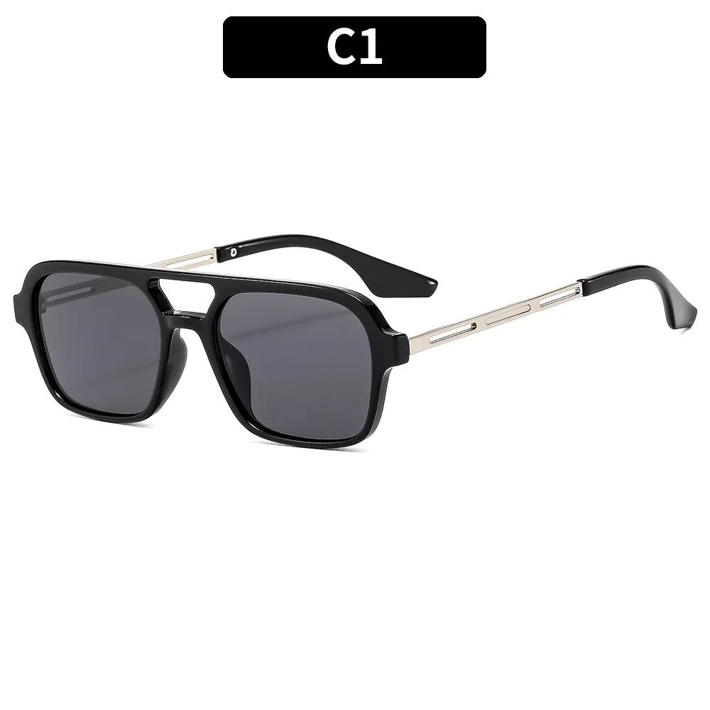 10 Colors Outdoor Sunglasses Double Beam Fashion Sunglasses Decorative Glasses for Driving Trendy Women's Sunglasses