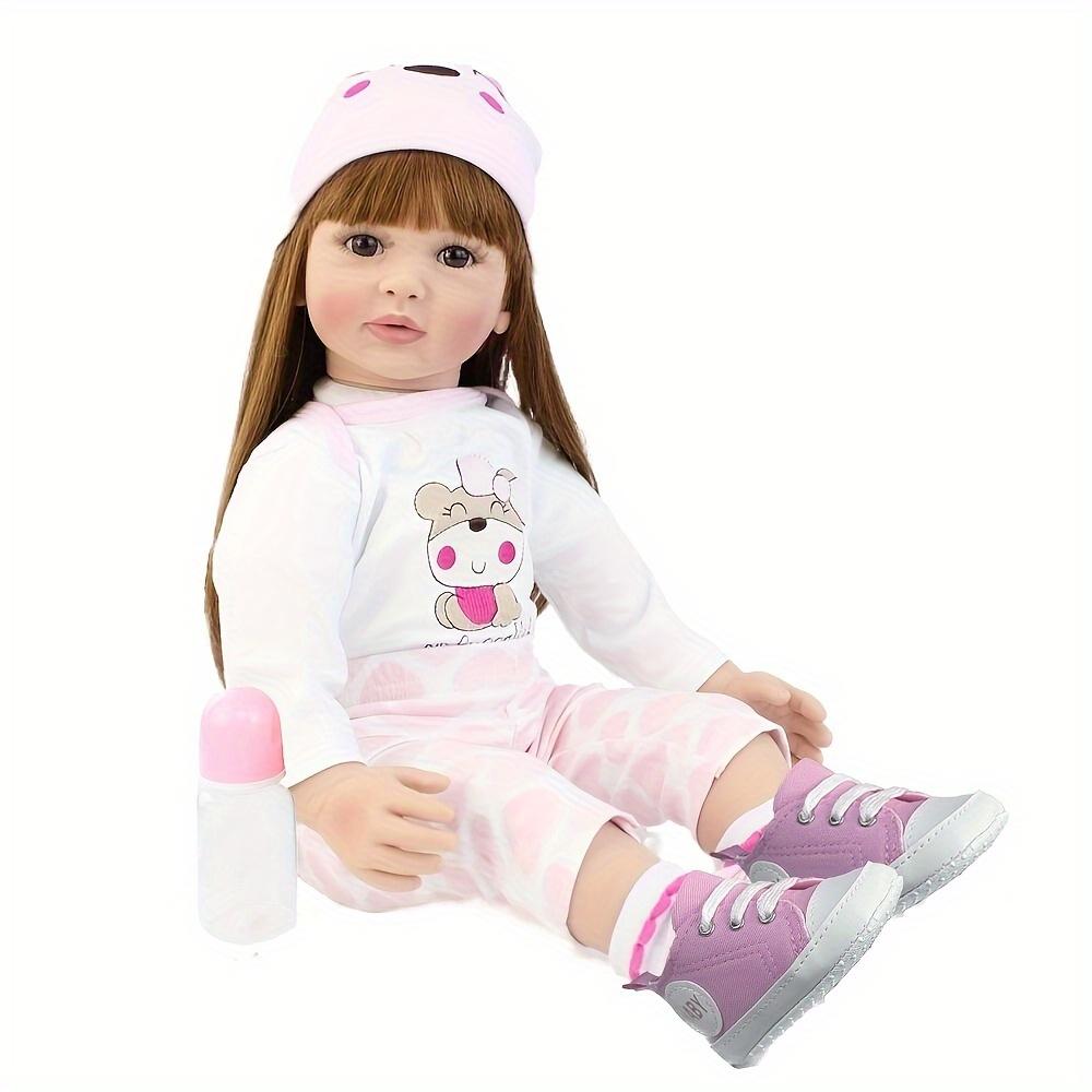 BZDOLL 60cm 24inch Princess Reborn Toddler Baby Doll Soft Vinyl Lifelike Girl Newborn Bedtime Toy for Girl Christmas