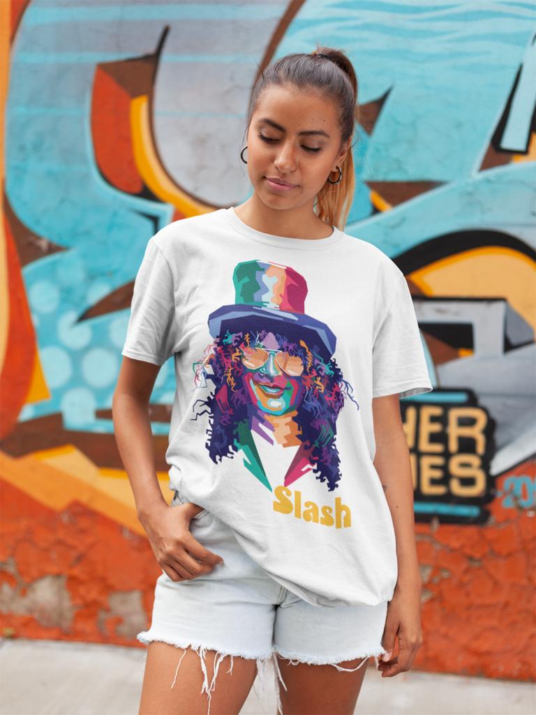 Retro Slash Saul Hudson Musik Rock 70er Band Baumwolle Bio Damen Oversized T-Shirt Herren Damen T-Shirts Oberteil