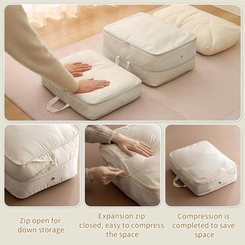 Portable Travel Compression Bag for Down Jackets Large Capacity Storage Bag for Clothes Space Saving Compression Organizer