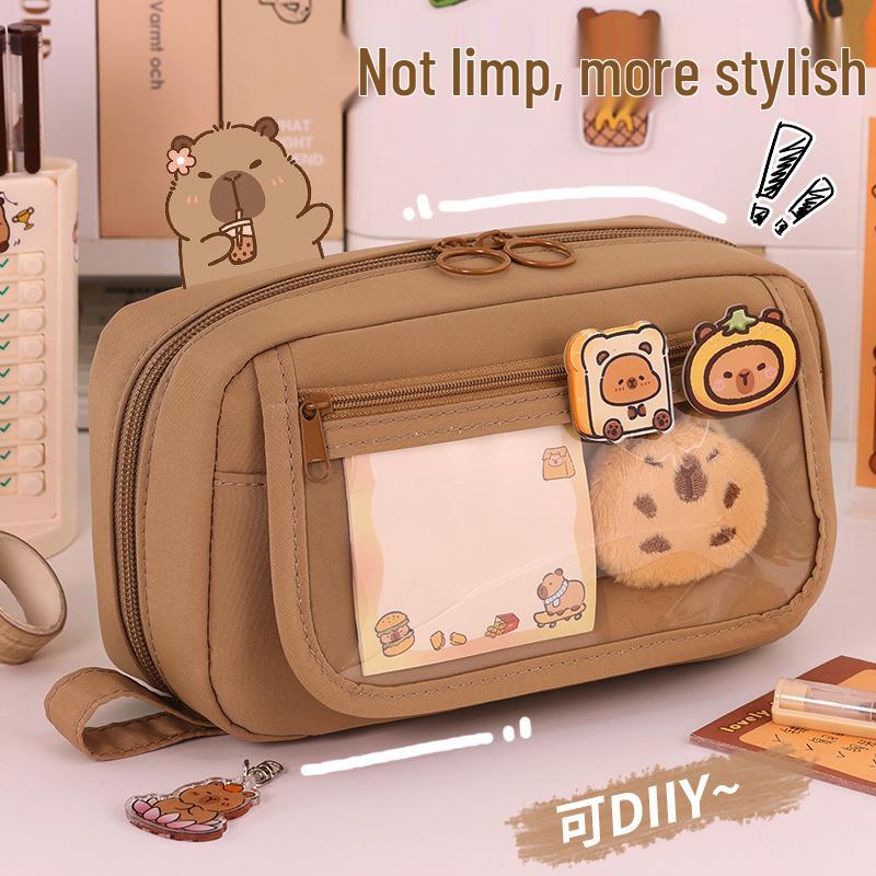 Astuccio Grande Capacità con Chiusura Flip-top a Tema Vulcano per Ragazzi e Ragazze - Ideale per Studenti delle Scuole Primarie e Secondarie