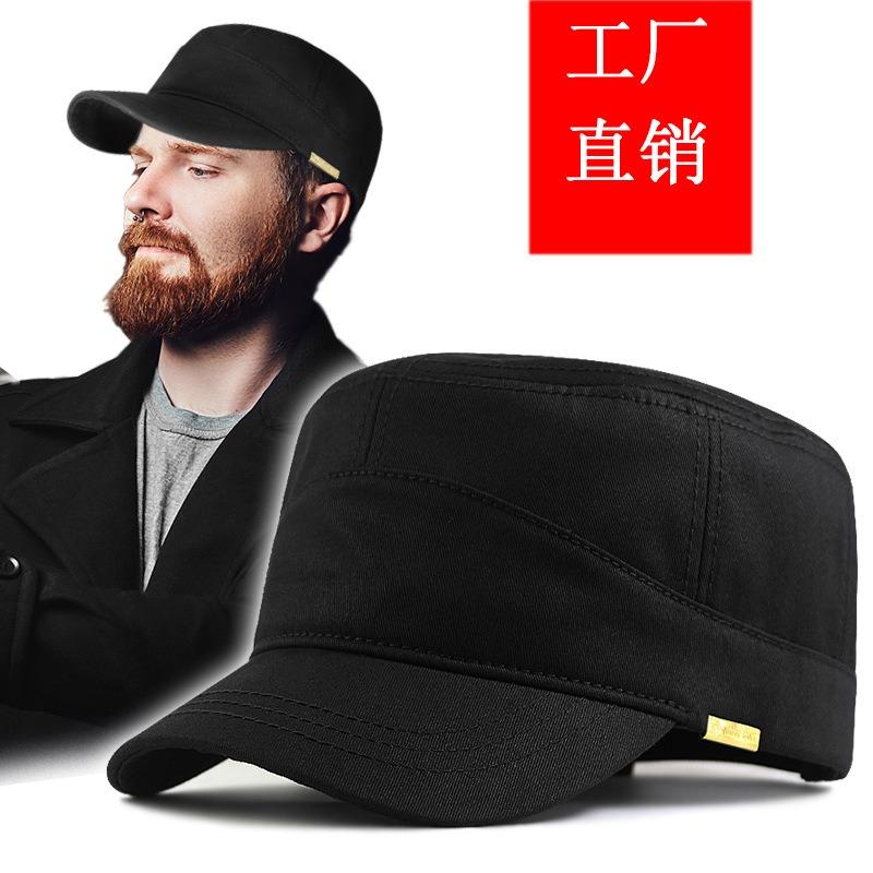 Big head circumference flat top hat men's hat large size enlarged deepened large hat men's spring and autumn