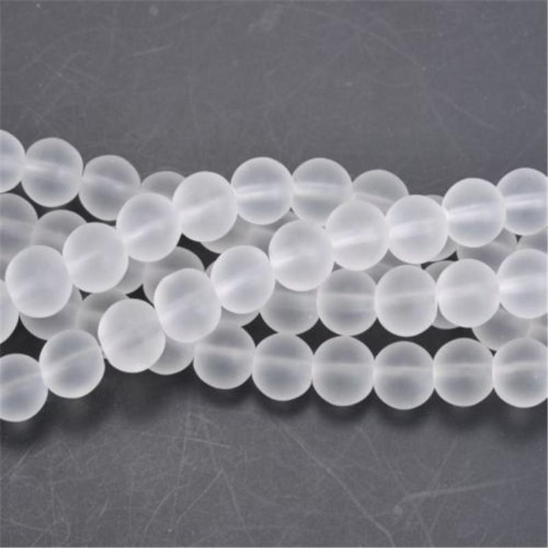 Natural Gemstone Stone Loose Spacer Matte Crystal Beads Pick Size 4 6 8 10mm Round Beads for Making Jewelry