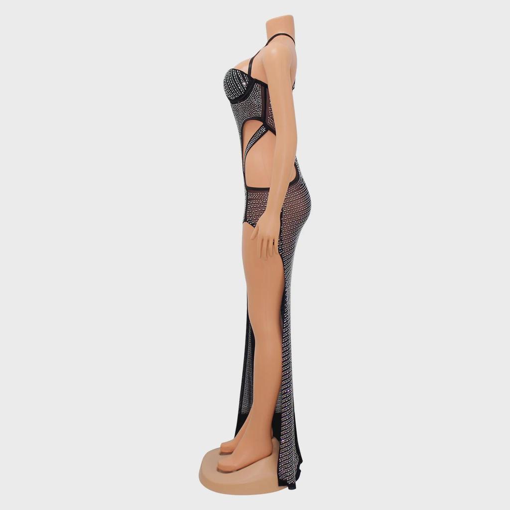 Robe sexy irrégulière découpée pour femme, style européen et américain, pour boîte de nuit et mondanités - Nouvelle arrivée d'été