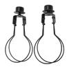 Bulb Clip Adapter Metal Wire Rust Proof Clip On Bulb Lampshade Holder with Finial Top for Table Lamp Floor Lamp 2pcs