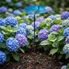 Metall Blume Gartenstecker Vogelbad Vintage Außen Bienen Tränke Station 25,6" Abnehmbarer Schmetterlings Futterspender Bad Schale für Außen Garten Rasen Dekor