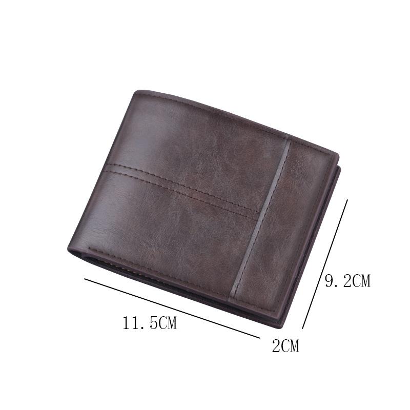 High Quality Fashion Men's Business Short Wallet Card Bag Multifunctional Change Bag Thin Purse Male Card Holder Luxury Wallet
