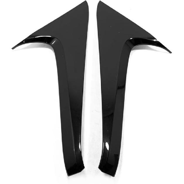 Car Accessories Exterior Rear Spoiler Wing Side Beveled Window Sill Pillar Molding Cover Trim (Glossy Black) Fit for Toyota RAV4 2019 2020 2021 2022