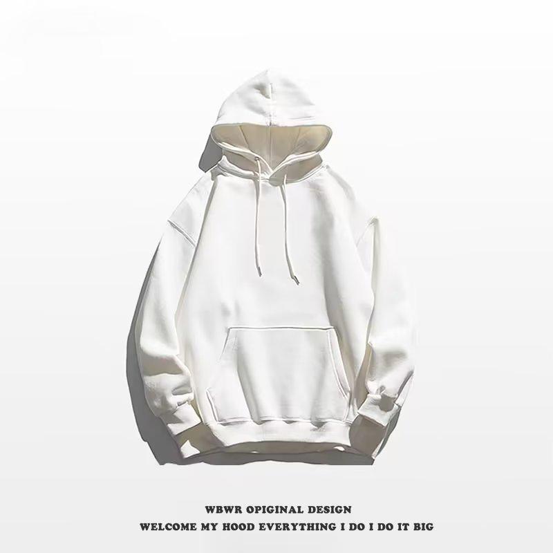 Hanorac Oversized Trendy pentru Bărbați: Bumbac chinezesc greu 300g, Culoare solidă, Stil West Coast, Unisex.