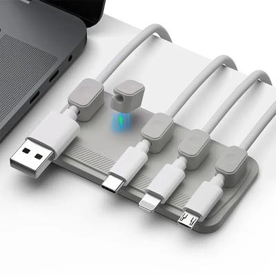 Magnetischer Mausdraht-Organizer für den Schreibtisch, Kabelclip, Kabelaufwicklung, selbstklebender fester USB-Ladeleitungshalter