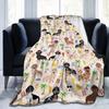 Dachshund Flannel Blankets Dogs Animal Funny Throw Blanket for Home 200x150cm Bedspreads