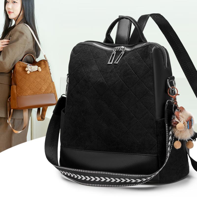 Backpack Women's Rhombic Nylon Shoulder Bag