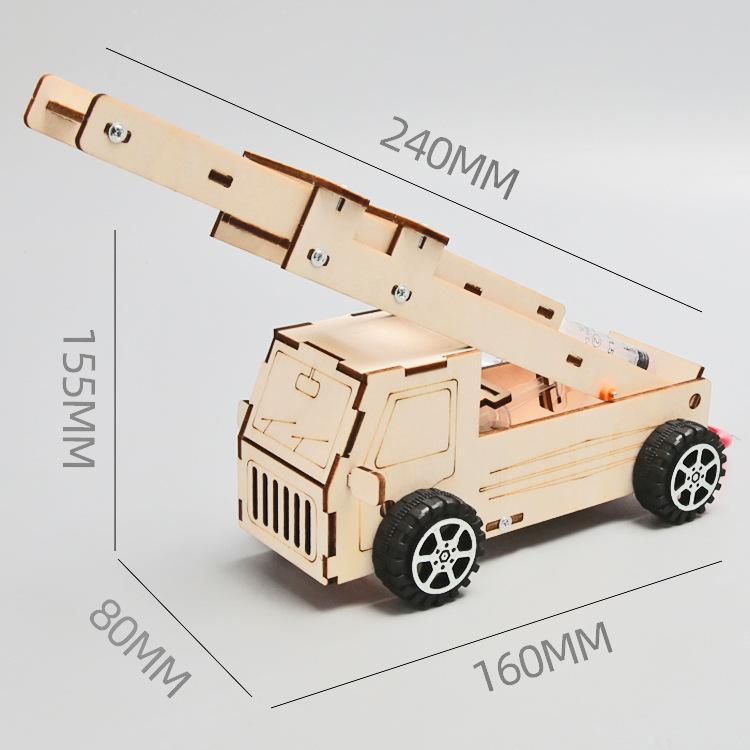 Science And Technology Small Production Fire Ladder Car DIY Young Students Stem Education Science Experiment Teaching Materials