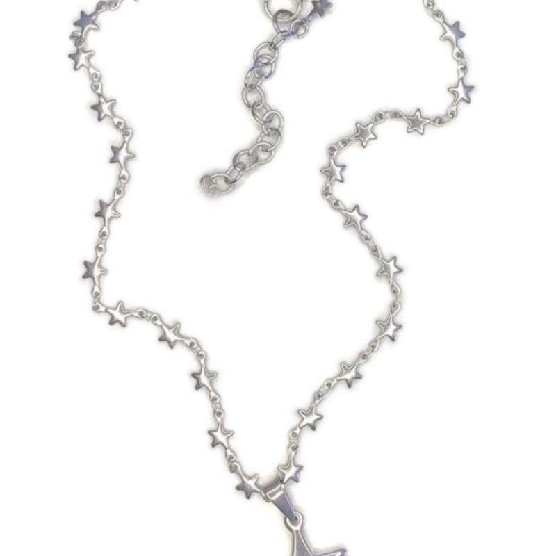 Y2k Accessory Aesthetic Star Pendant Necklace for Women Cool Hip Hop Pentagram Chain Necklaces Women Girls Jewelry Gift