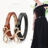 New Korean Version of Sweet Ladies Thin Belt Fashionable Versatile Bow Decorative Belt with Dress Belt Women