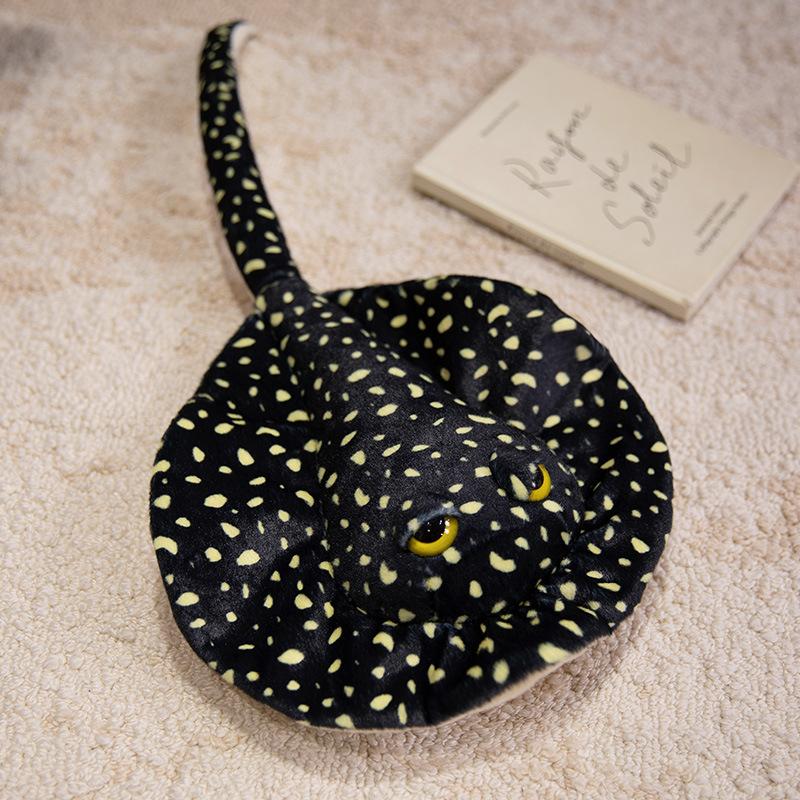 Creative Simulation Black Spider Leopard Print Ray Doll Marine Life Plush Toy Pillow Doll