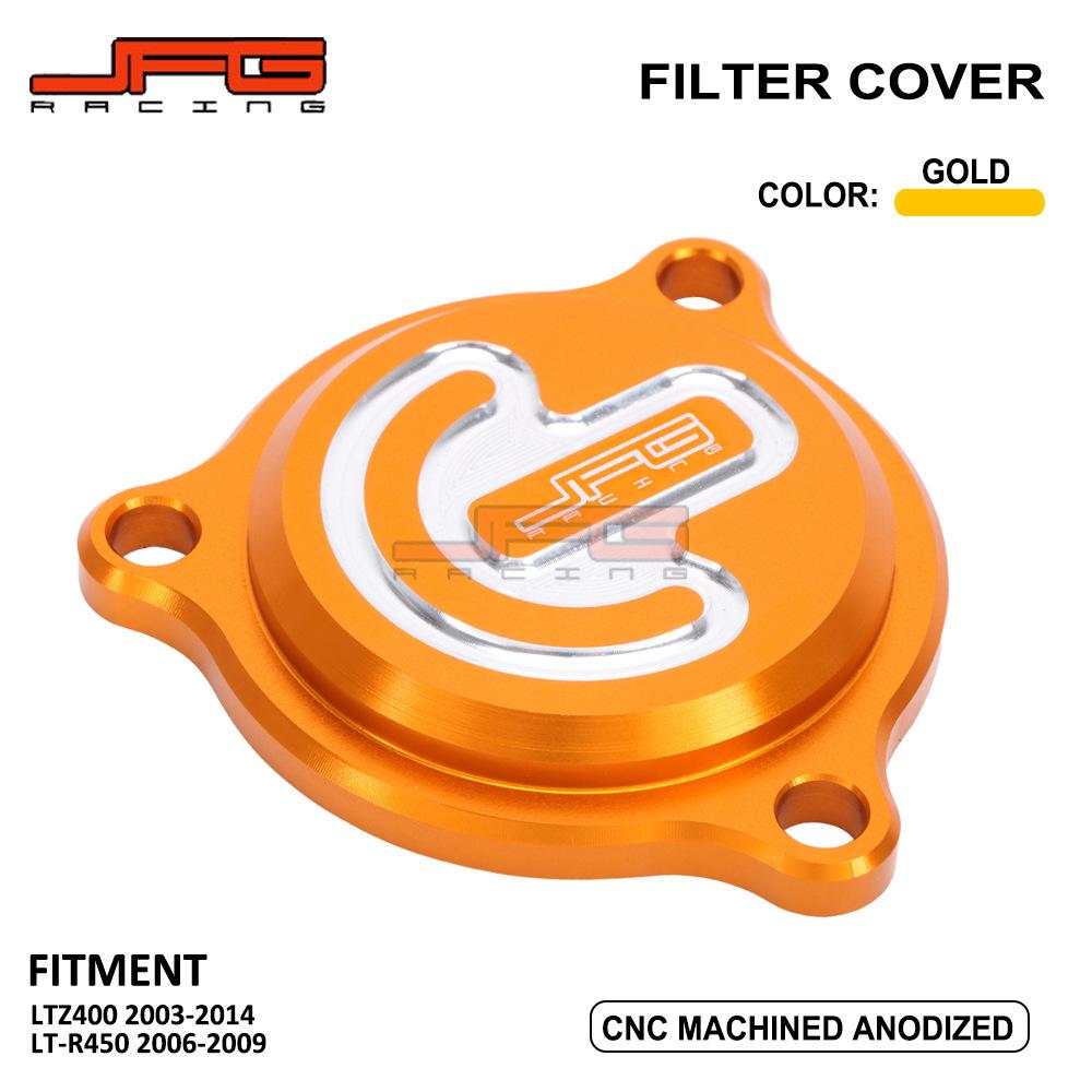 CNC Aluminum Oil Filter Cover for LTZ400 LT-R450 Off-Road Motorcycle