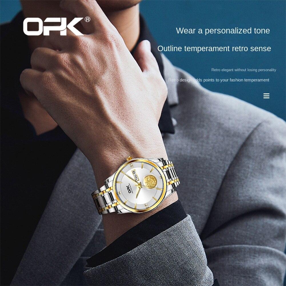 OPK Brand 8131 Watch Double Calendar Quartz Watch Men's Watch