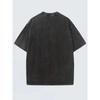 European Size Men'S Vintage Washed Black Loose T-Shirt - Religious Hand Painted Cross Soft Crew Neck Short Sleeve Casual Christian Pattern T-Shirt