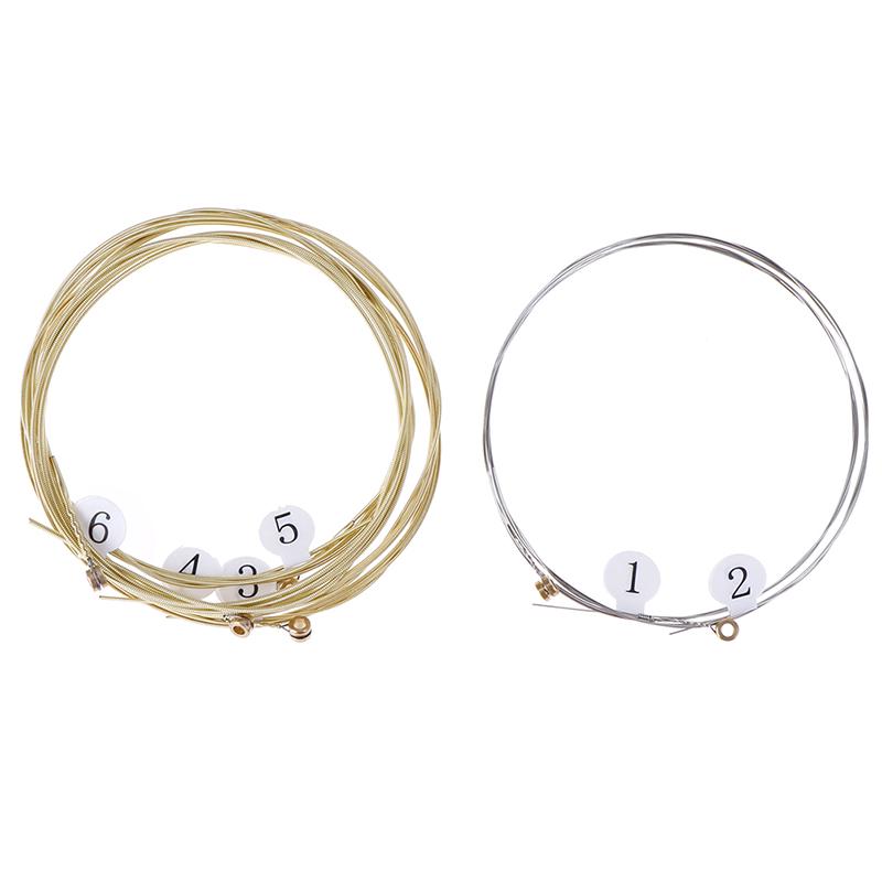 1 Set 6 pcs Practice Nickel Plated Steel Guitar String For Acoustic Guitar