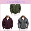 Lässiger Herren-Fleece-Hoodie mit Reißverschlusstaschen für den Winter und Outdoor
