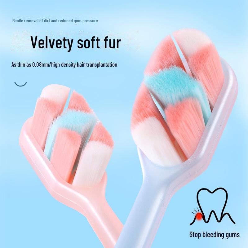 Lebensfrohe Zahnbürste mit 10.000 Borsten und Nano-Soft-Borsten für Erwachsene und Paare