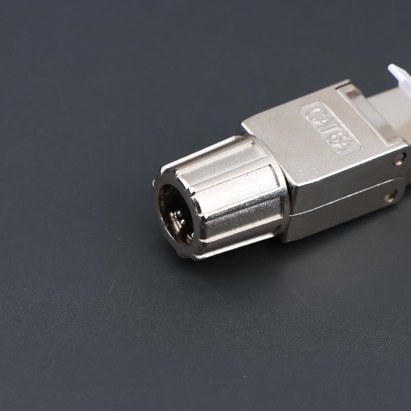 1Pc Cat7 Cat6A Cat8 Rj45 Connector Tool-Free Zinc Alloy Shielded Ethernet Termination Plugs