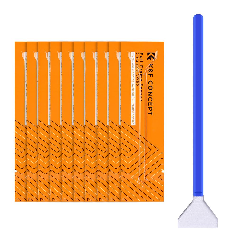 CONCEPT Camera Cleaning 24mm Sensor Swabs Camera Cleaning Cleaning Maintenance Cleaning Compatible with DSLR Cameras K&F Kit Full-Frame (10 Pcs) -