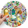 51 Hand-drawn Mermaid Cartoon Stickers Cute Cartoon Spongebob Animated Mobile Phone Case Stickers