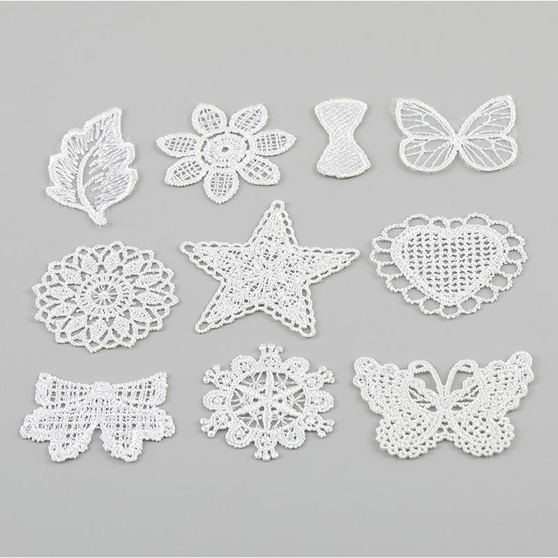 White Mesh Lace Trim for Sewing Projects Delicate Embroidered Pattern Ideal for Stylish DIY Creations