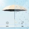 Custom Logo Automatic Umbrella with Straight and Curved Handles – Black UV Protection for Sun and Rain