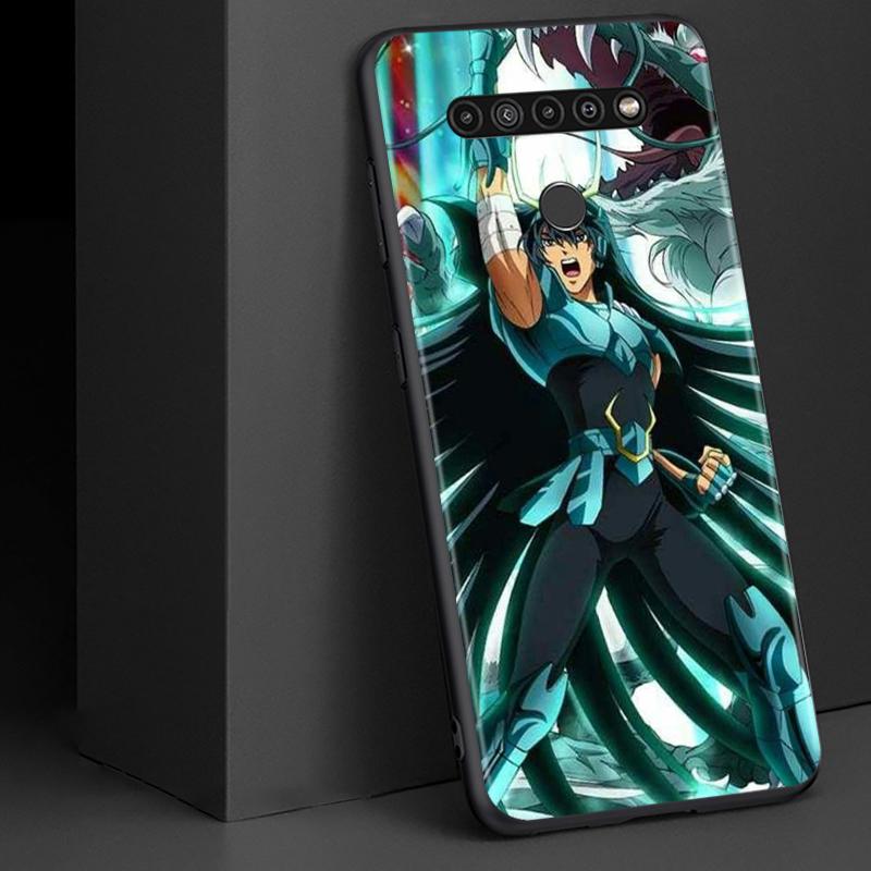 Saint Seiya Shiryu Anime tok LG G8 G8S G8X V30 V35 V40 V50 V60 ThinQ Q60 K40 K50 K51 K61 K71 K92 K62 készülékekhez, puha fekete telefontok