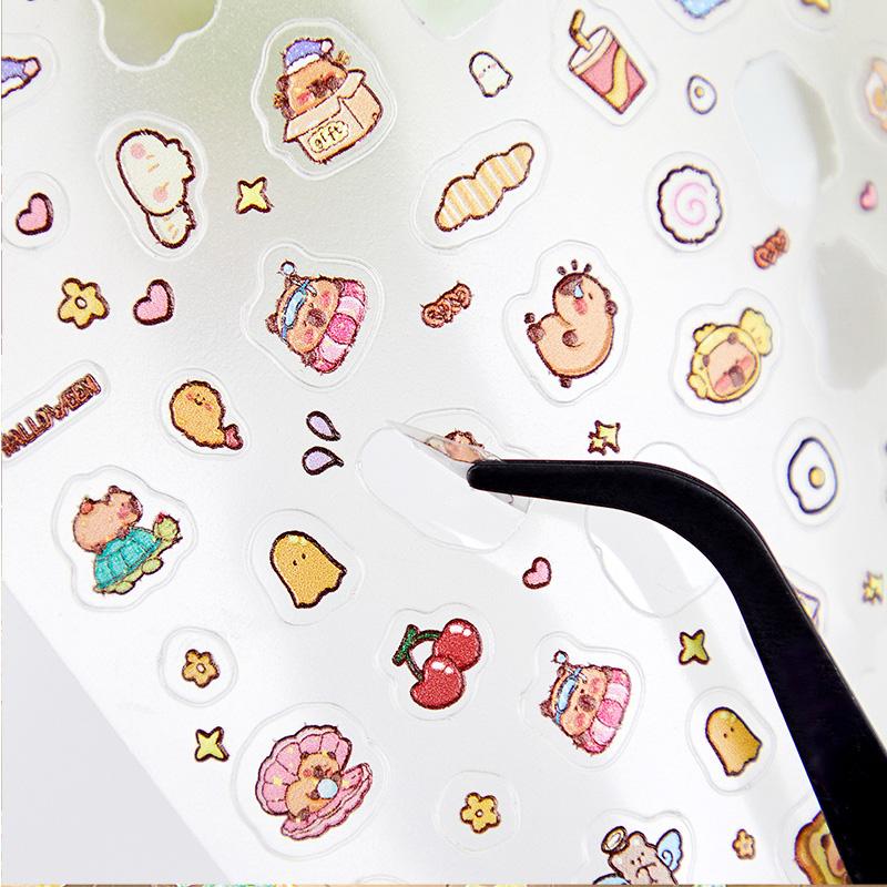 Kawaii Cartoon Animal Mini Die-cutting Stickers DIY Handbook Decoration Scrapbook Diary Album Phone Case Computer School Station