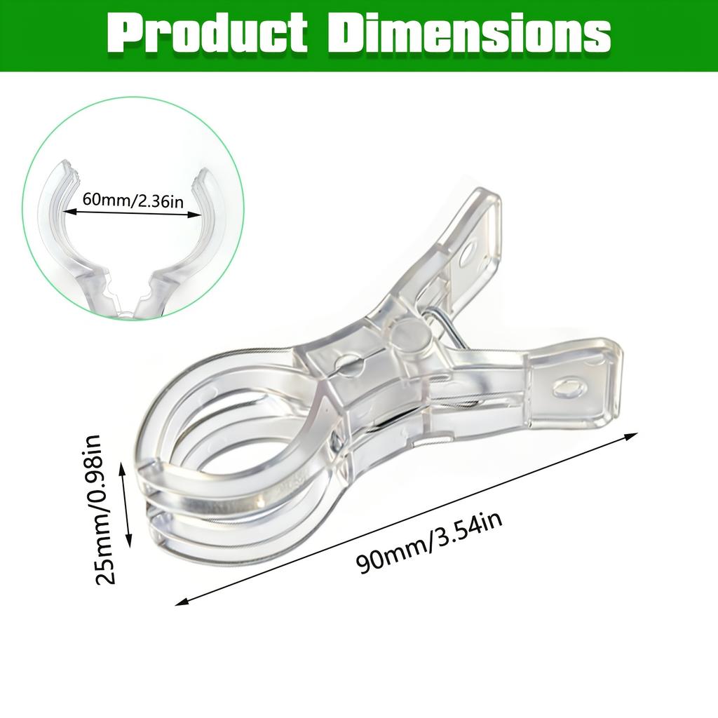 5/10pcs Heavy Duty Spring Clamp,Transparent Plastic Multipurpose Clip for Balloon Arch Backdrop Fixing,Photography Studio