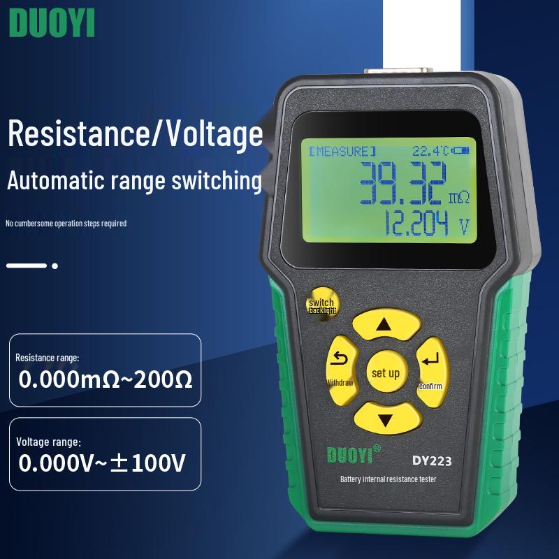 Duo Yi Battery Life & Internal Resistance Tester for Lead-Acid and 18650 Lithium Batteries