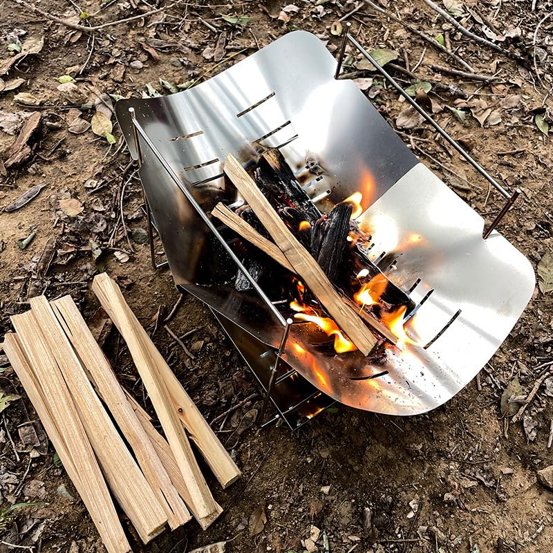 OBEST Solo Grill Bonfire Stand Solo Bonfire Stand Bonfire Grill Stainless Steel Foldable 304 Canvas Case