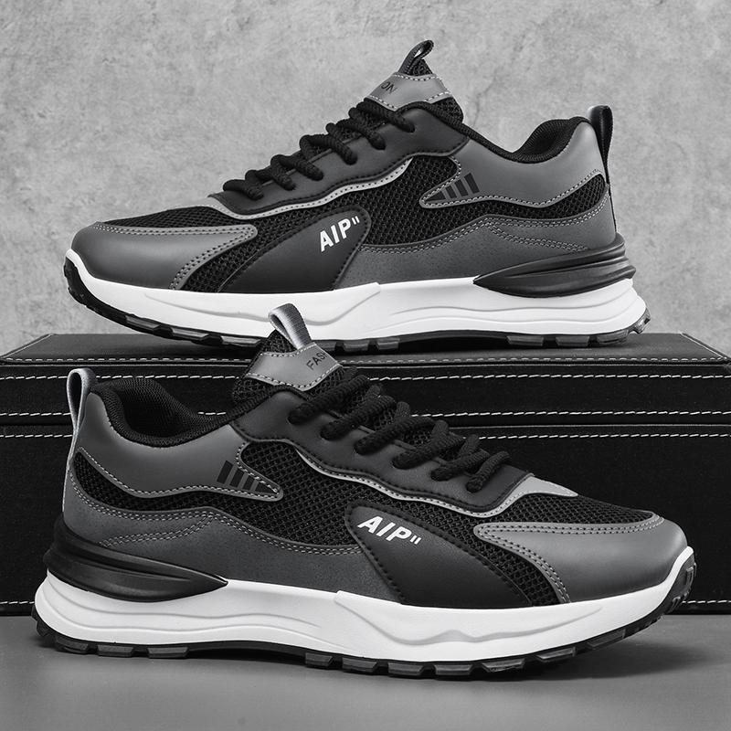 Fashion Men's shoes four seasons breathable soft bottom non-slip mesh casual sports shoes outdoor running shoes fashion student sneakers
