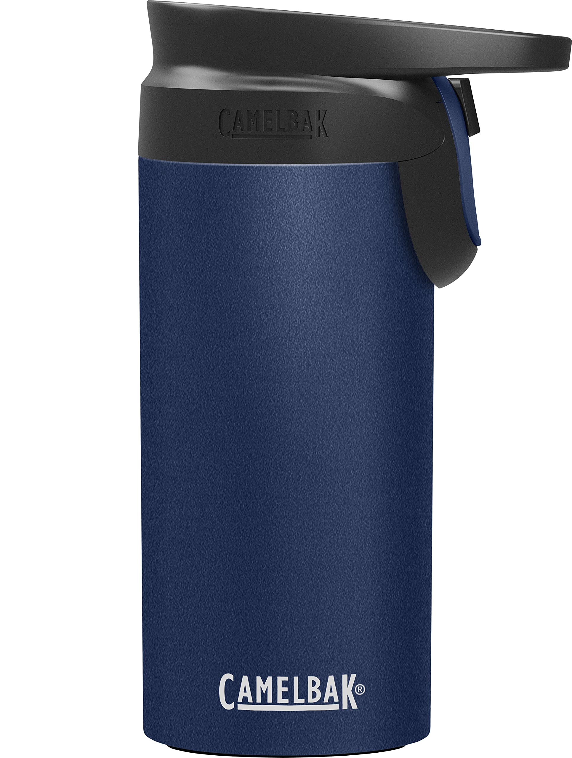 

No Vacuum insulated travel tumbler Camelbak Forge Flow travel mug 350ml operation Vacuum insulation Keeps drinks hot or cold 350ml Navy spills/drink