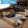 Custom Name Bulldog Comfortably Rug for Living Room, Game Rooms, Office, Bedroom, Floor Mat Playful Design, Fan Gifts Christmas Decor