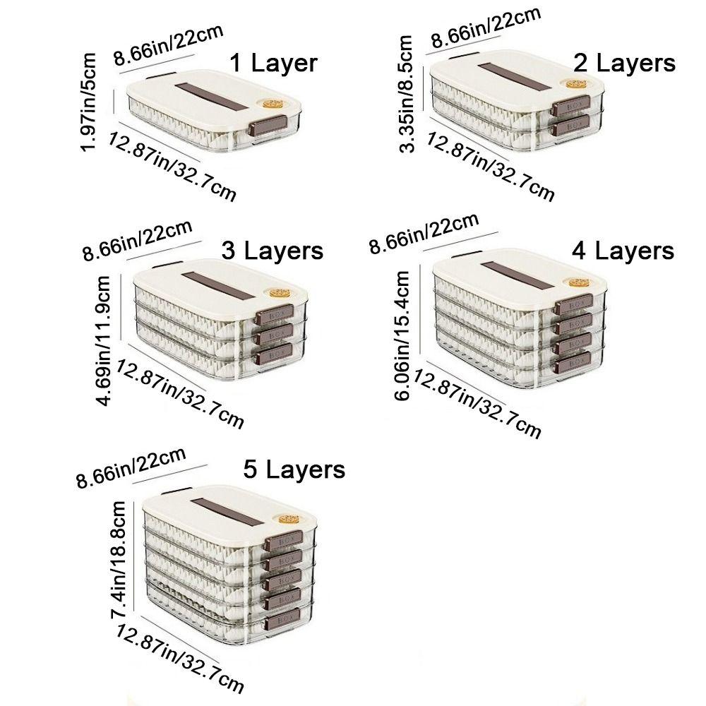 Food Grade Frozen Dumpling Storage Box Transparent Refrigerator Storage Box  for Home