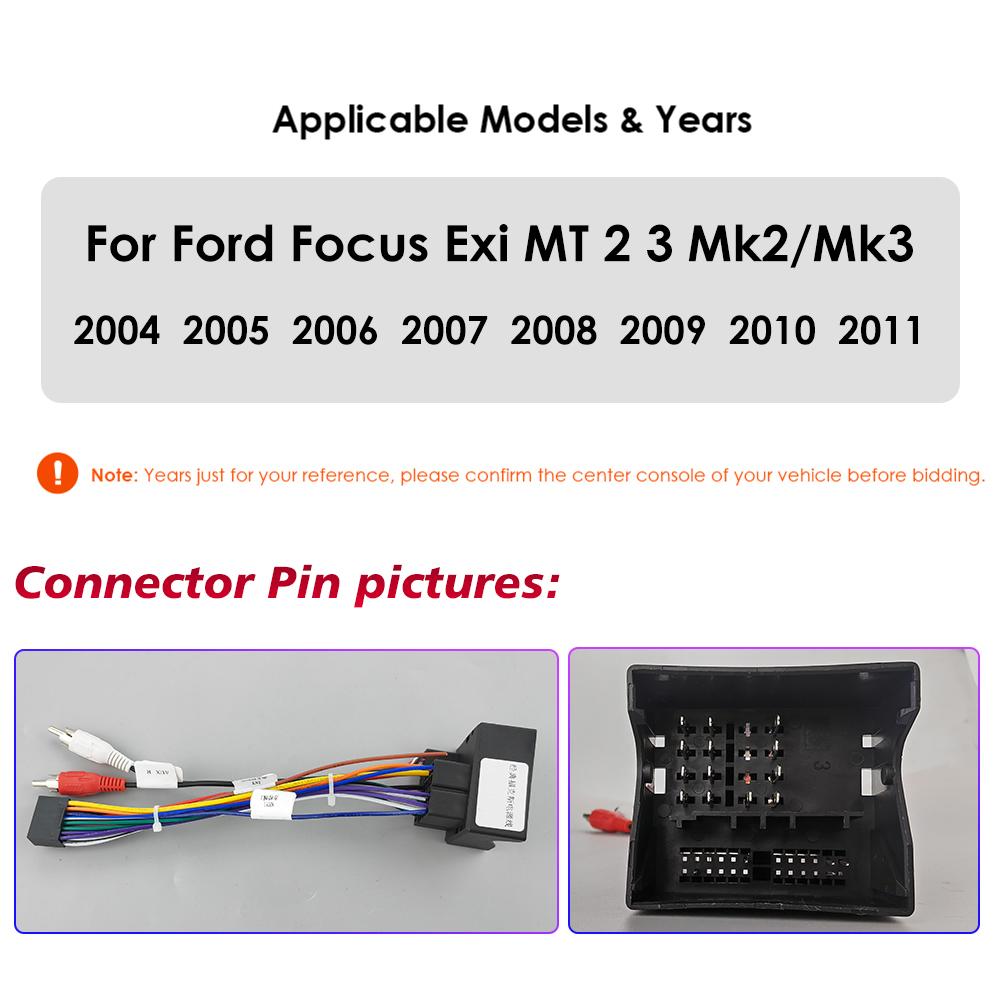 Radio samochodowe 9 "2 Din 4G-LTE WiFi dla Ford Focus Exi MT 2 3 Mk2 Mk3 2004-2011 odtwarzacz multimedialny Android 12 nawigacja GPS inteligentny ekran jednostka główna